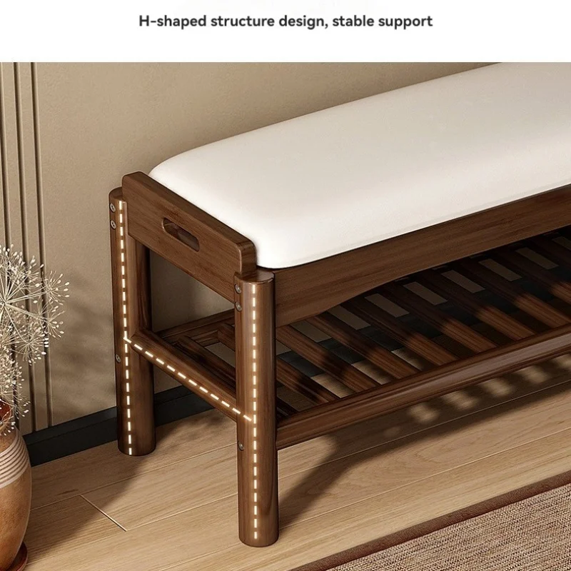 Solid Wood Shoe Bench 3