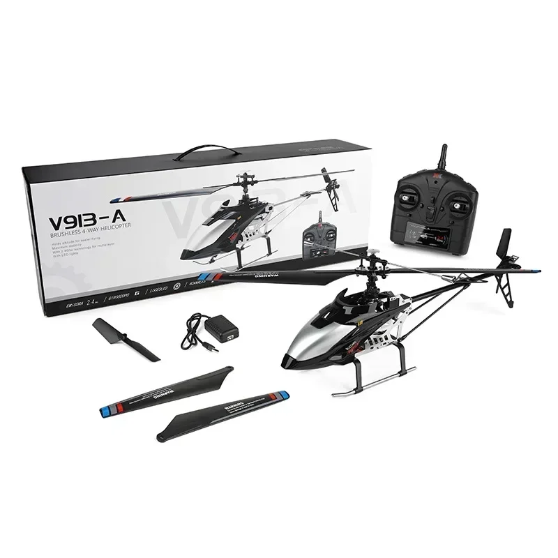 Remote Control 2.4g Rc Aircraft V913-a  Aileronless Helicopter Brushless 4-channel Single Paddle Aircraft Model Outdoor Kid Gift 3