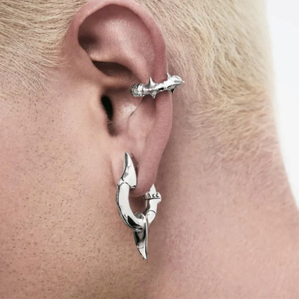 Vankula 2PCS Vintage Galactic  Ear Weights Hangers Stainless Steel Tunnels Gauges for Stretched Lobe Piercing Body Jewelry