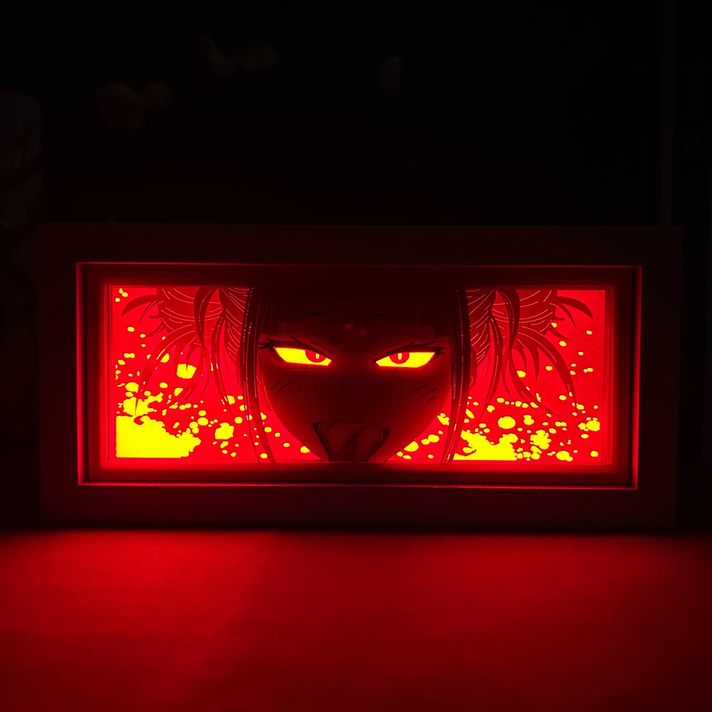 

My Hero Academia Figure Led Light Box Manga Gadget Bedroom Decor Night Lamp Birthday Gift Himiko Toga Shadow Boxes with Light