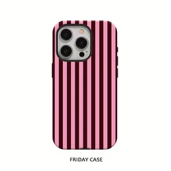 Luxury Fashionable Striped Black Double - Layer Phone Case Cover - iPhone 14 Plus (FLR - 298DFLR1A117)