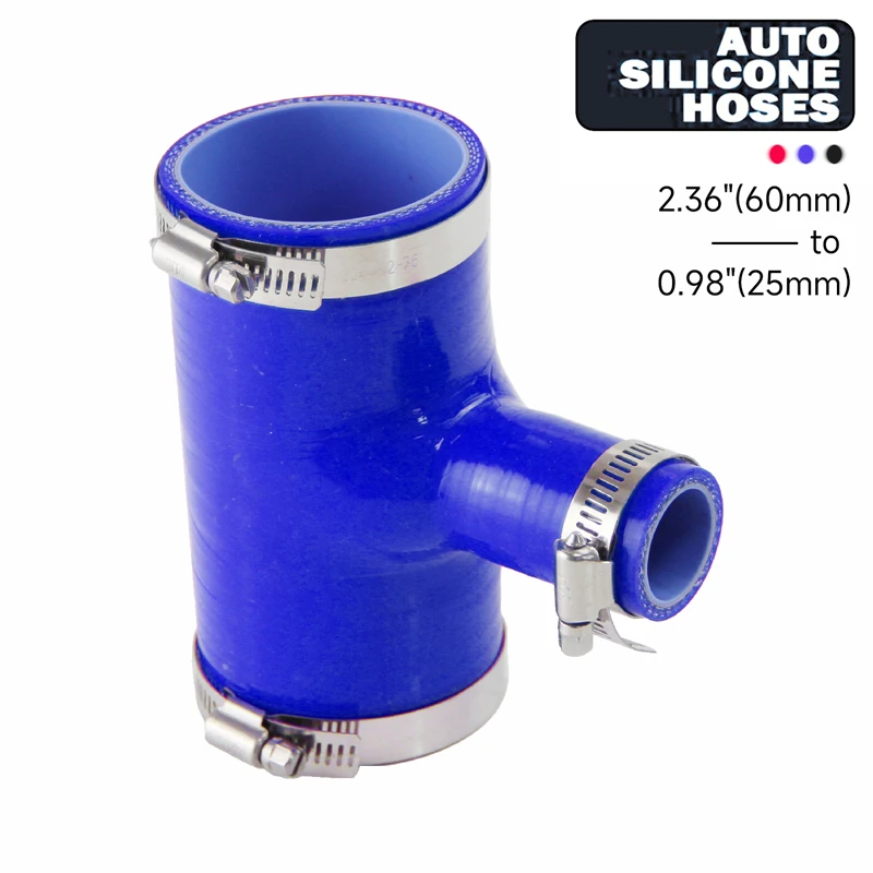 Silicone Hose T-piece T Shape 63mm 2.48 For 25mm Id Bov 3 Way+