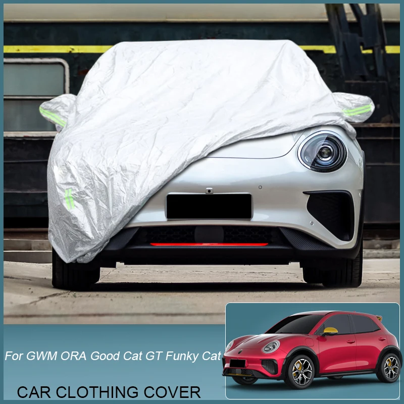 

Car Cover Rain Frost Snow Dust Waterproof Protection For GWM ORA Good Cat Funky Cat GT 2021-2025 Anti-UV Cover Auto Accessories