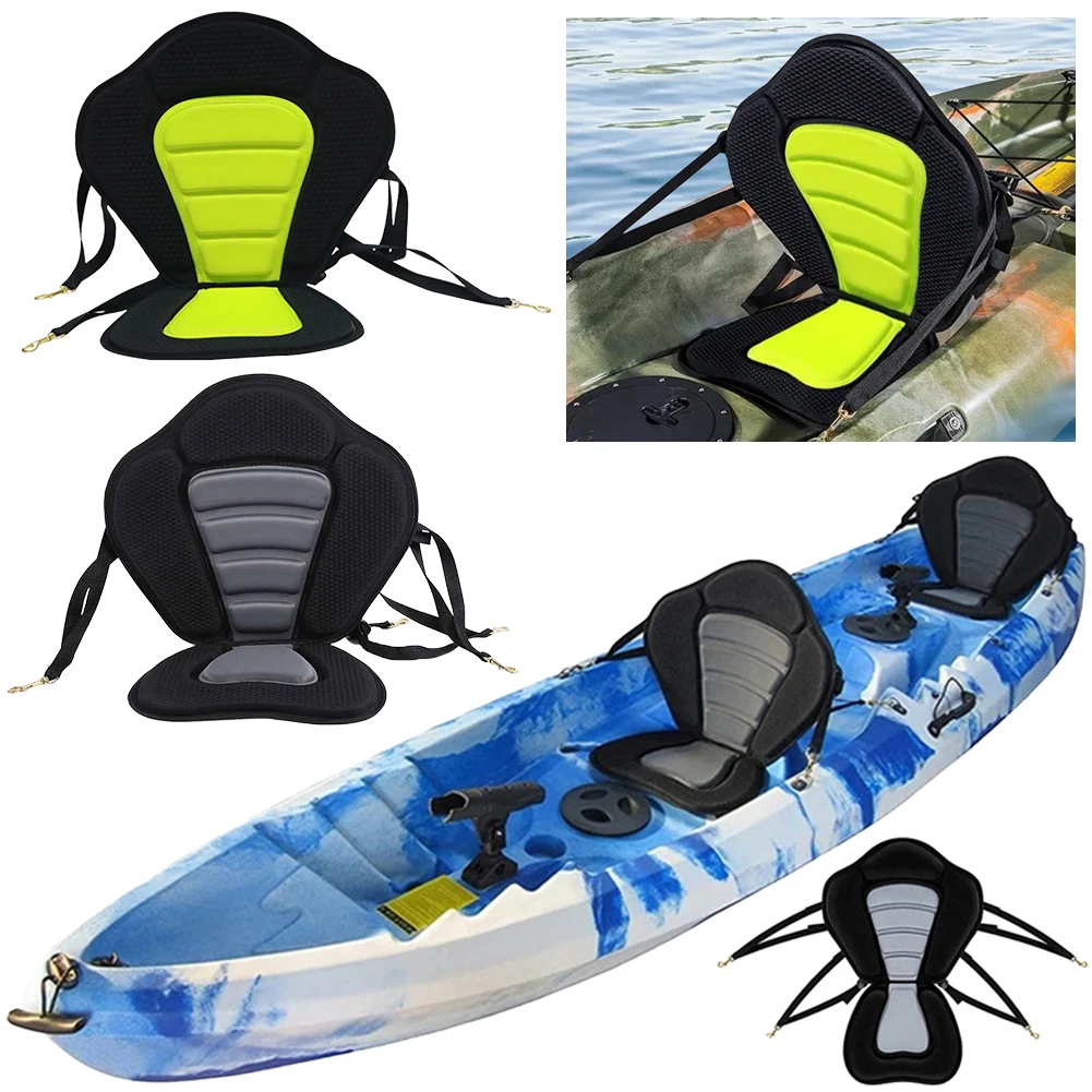 Kayak Seat Paddle Board Seat Adjustable Kayak Seat Padded Canoe Backrest Detachable Storage Bag for Kayaks Rowboats Fishing Boats