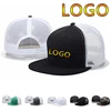 New Custom Logo Adjustable Unisex Mesh Flat Brim Baseball Caps Hip Hop for Men Snapback Trucker Cap Women Casual Shade Dad Hat 1