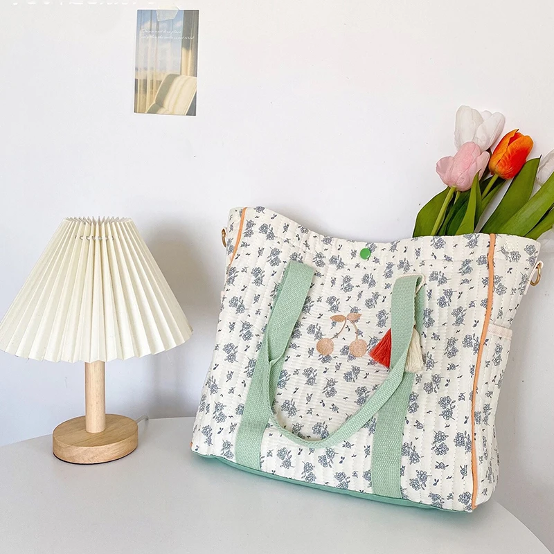 Newborn Baby Care Diaper Bag Korea Mummy Shoulder Bag Newborn Embroidery Kids Stroller Diaper Storage Organizer Large Handbags diaper bag maternity bag