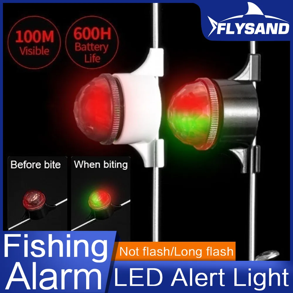 Alarme LED FLYSAND avec détection automatique pour pêche nocturne à la carpe - Accessoire avec batterie