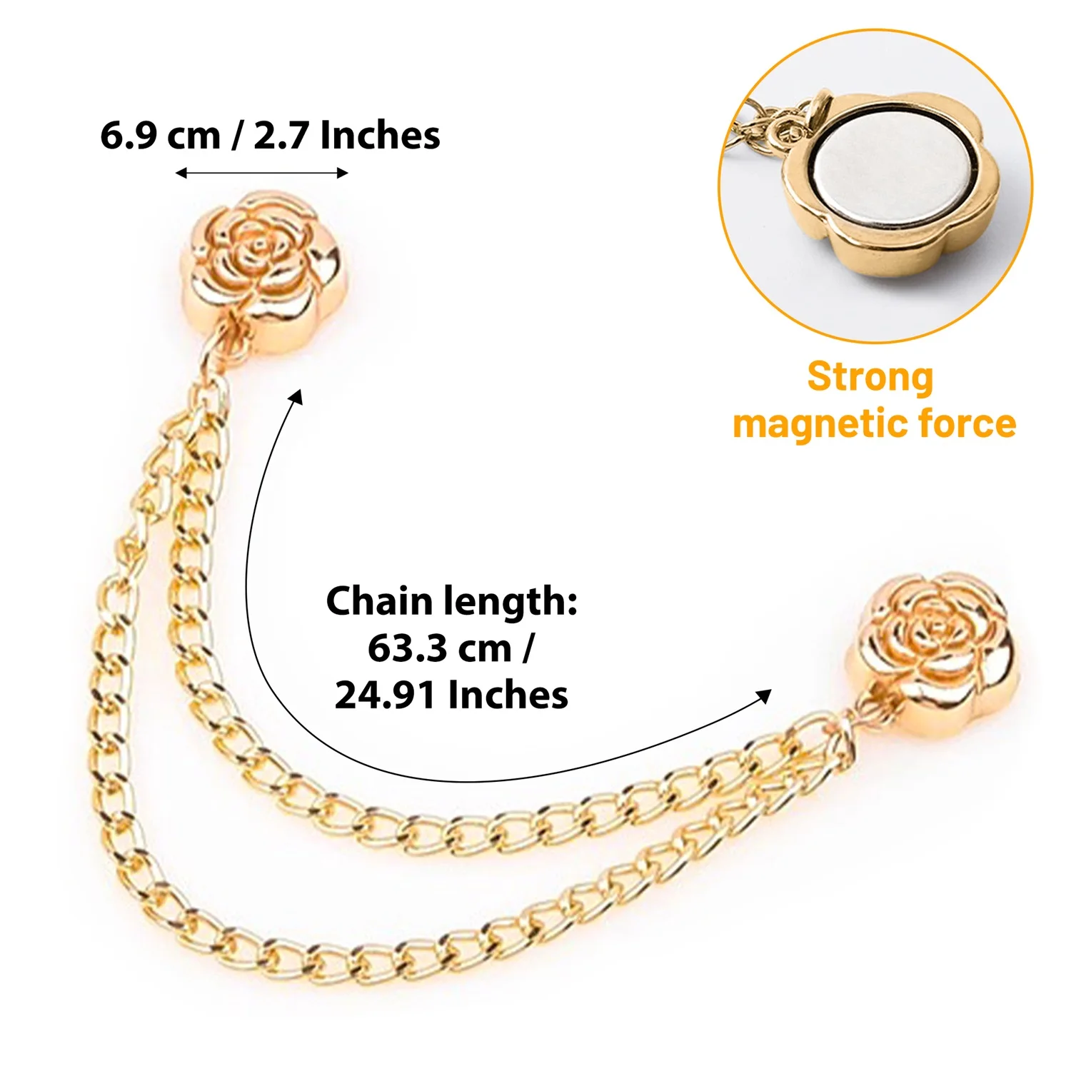 8PCS Magnetic Clothing Clips Silver Different Styles Hanging Decoration Strength Buttons Hem Clips for Cinch T-Shirt Pants Hems 2