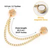 8PCS Magnetic Clothing Clips Silver Different Styles Hanging Decoration Strength Buttons Hem Clips for Cinch T-Shirt Pants Hems 2