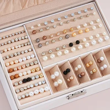 114pcs Minimalist Colored Stud Earrings Set for Women Vintage Elegant Beads Earring Dates Vacations Daily Wear Jewelry Gift 2026 1