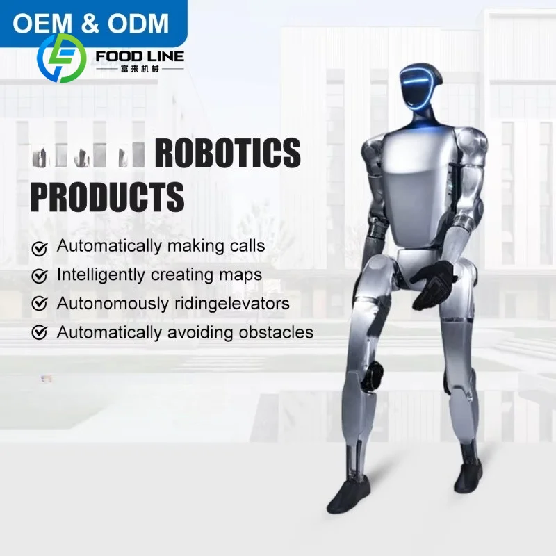 Robot Umanoide Personalizzato Versatile con Evitamento Ostacoli per Navigazione Interna e Assistenza in Spazi Pubblici