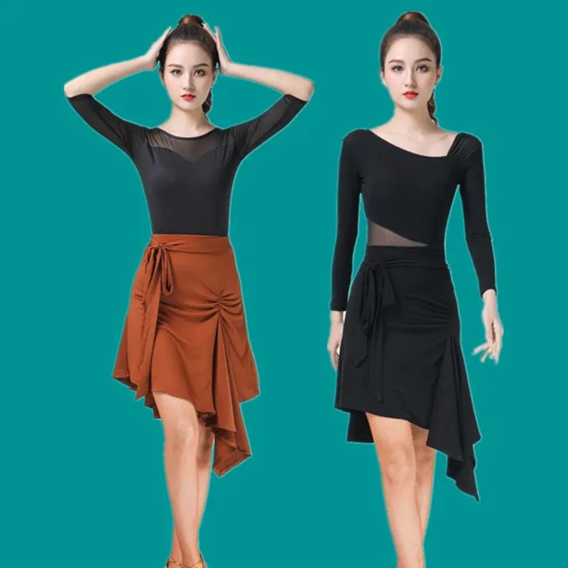 

Костюм для взрослых, танцевальная одежда для латиноамериканских танцев, короткая юбка, Современная сексуальная модная универсальная юбка, латина
