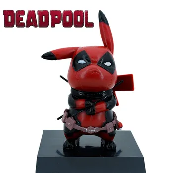 11cm Pokemon Anime Figure PVC Pikachu Cosplay Deadpool Cartoon Action Figures Kawaii Model Collection Ornaments Kids Toys Gift