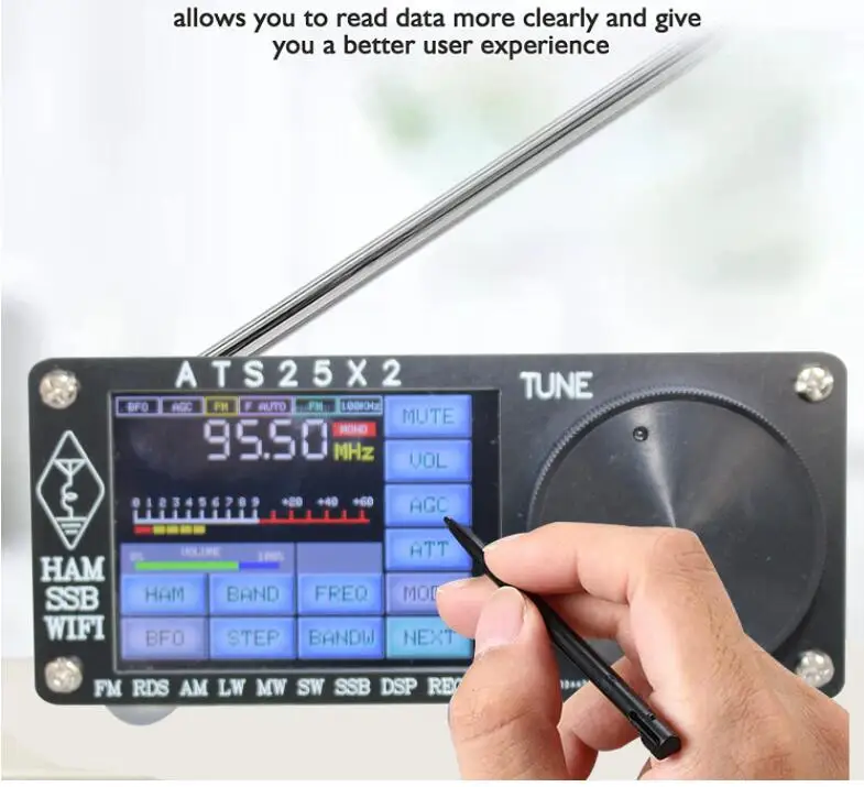 ATS25X2SpectrumScanReceiverDigitalStereoReceiverWIFI