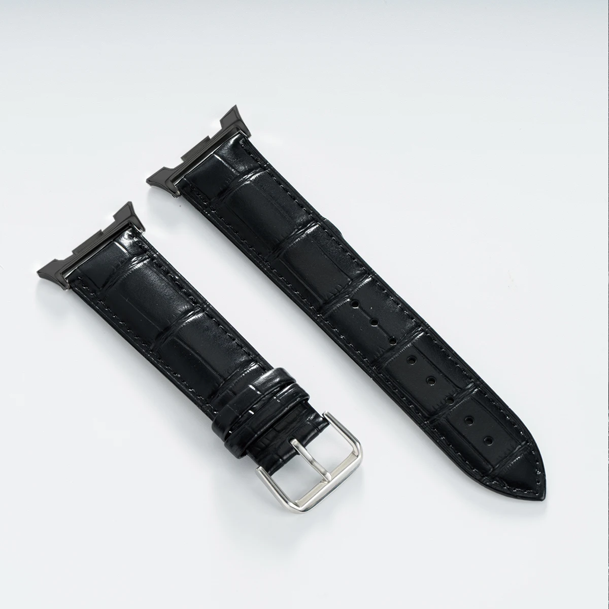 Bamboo Pattern Leather Smartwatch Bracelet Strap