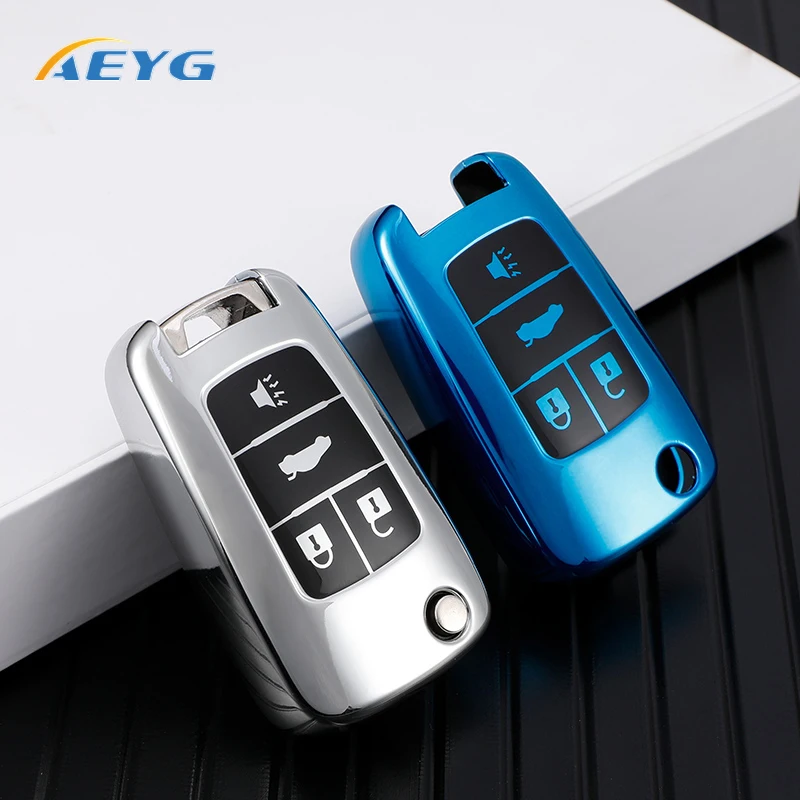

TPU Car Flip Key Case Cover Shell Fob For For Buick For Chevrolet Cruze Aveo Trax Opel Astra Corsa Meriva Zafira Antara J Holder