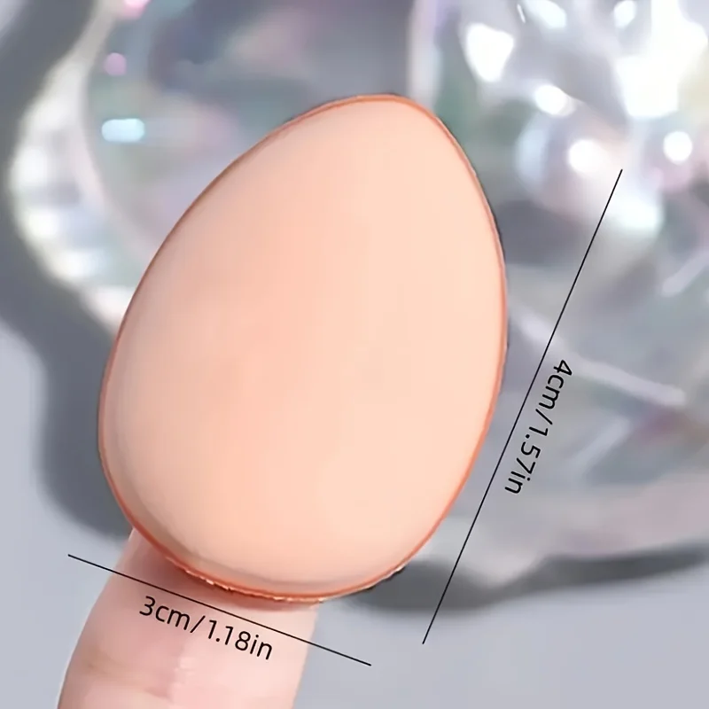 3Pcs Pear Shape Sponges - Hydrophilic Finger-Style Puffs for BB Cream/Powder/Foundation | Latex-Free Travel Kit All Skin Types