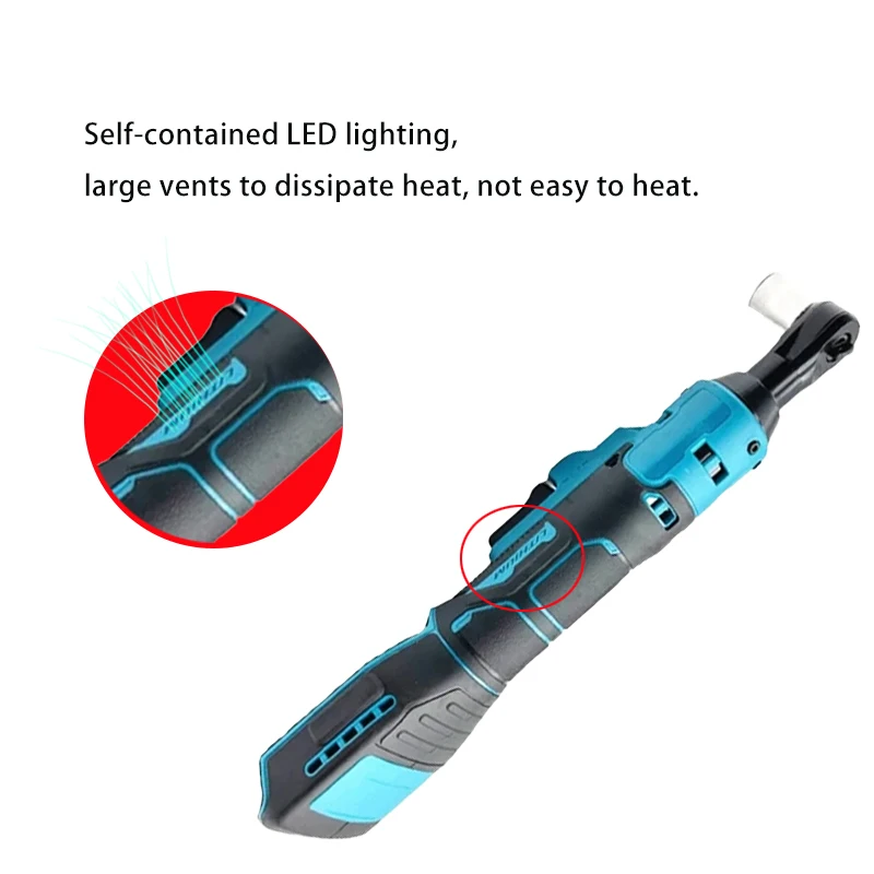 Cordless Ratchet Wrench 3/8inch Electric Rechargeable Screwdriver Removal Screw Nut for Makita 18V Battery 4