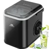 Ice Maker Countertop, LED Display Portable Ice Maker Machine with Handle, 26.5lbs/24Hrs,8 Cubes in 6 Mins,fr Home Kitchen,Office 1