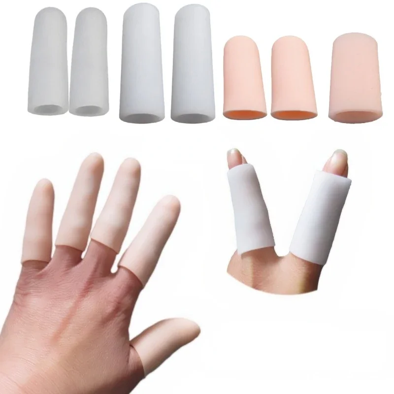 1PcsSoftReusableGelFingerCotsCoverCapLittleToeTubeProtector