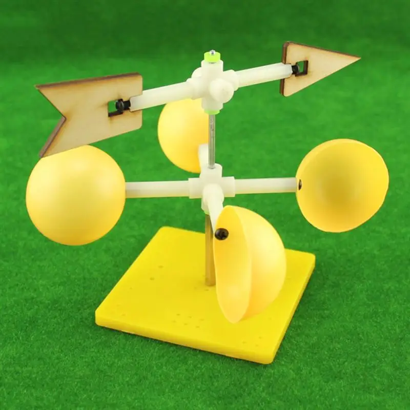 Children's Wind Vane Model Kits Experiment Funny Assembly Scientific DIY Wind Indicator Educational Vane Model Kit wind spinner