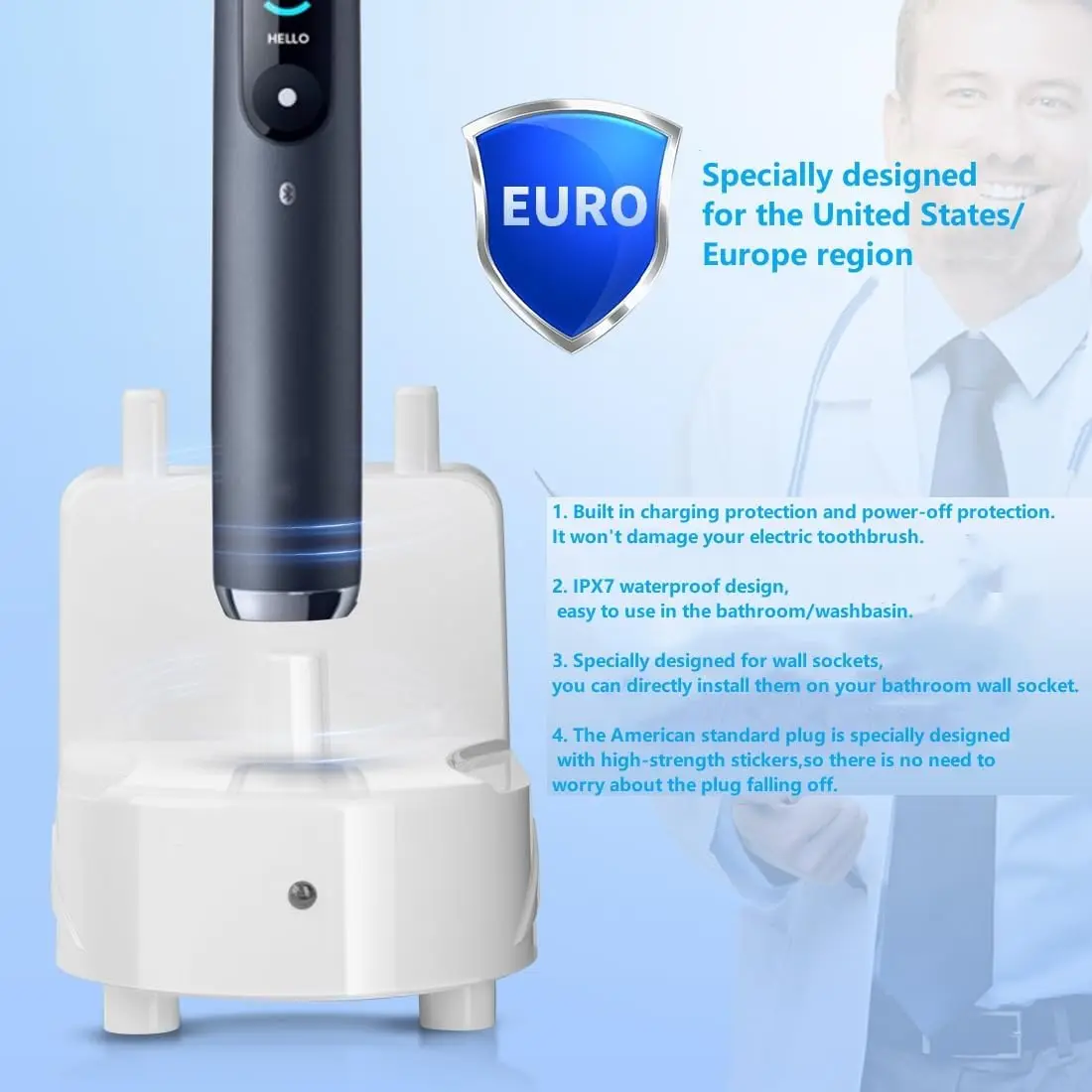 For Oral-B Braun electric toothbrush charger Oral-B 3757 electric toothbrush induction charging dock wall waterproof