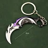 Valorant Keychains Reaver Vandal Karambit Knife Metal M4 Game Peripheral Samurai Sword Weapon Model Keychain Pendant  Gifts Toys 3