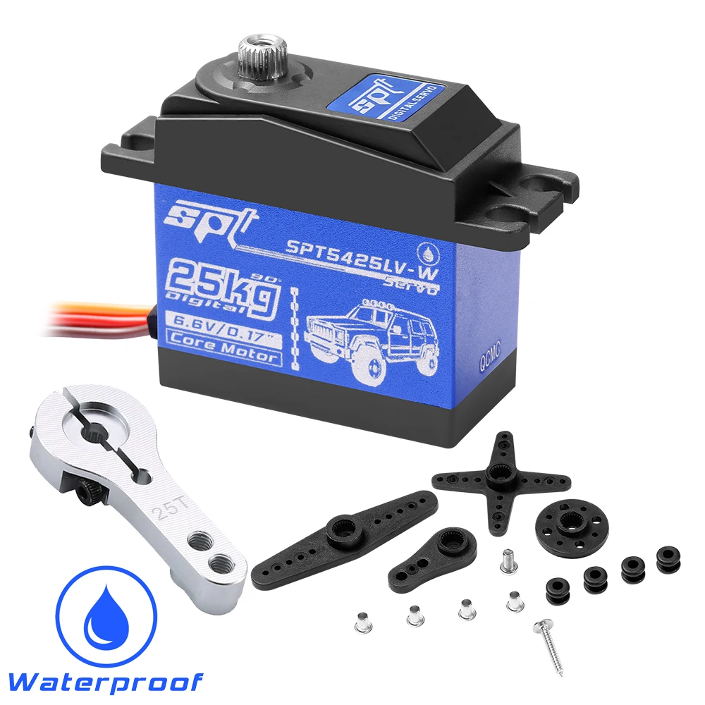 High-Torque Waterproof Metal Gear Digital Servo with 180° Rotation and 25T Arm