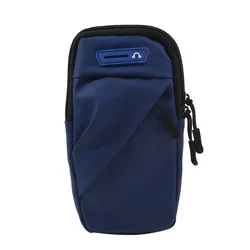 Waterproof Breathable Sports Running Phone Holder with Headphone Access (Dark Blue)
