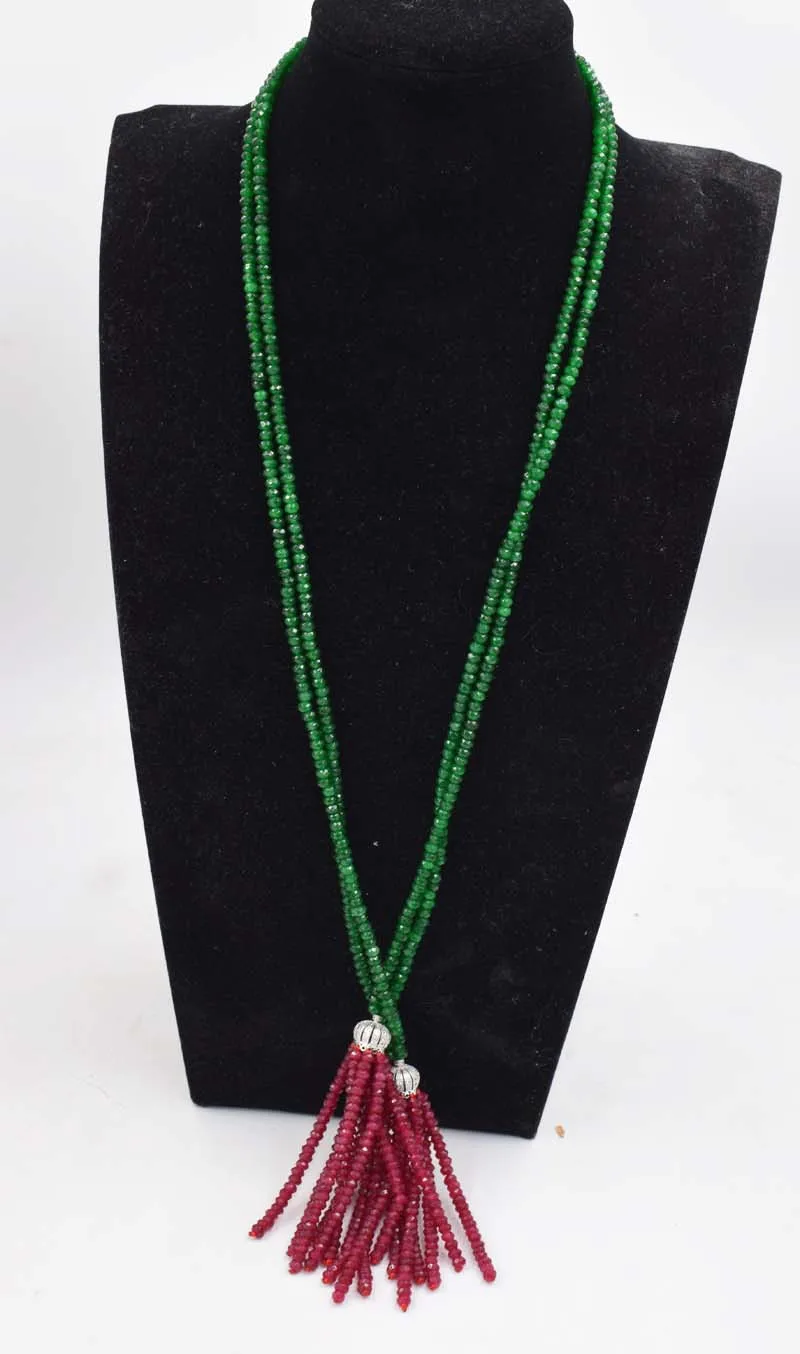 

green and pink red jade beads roundel 4*2mm necklace wholesale beads 32inch gift discount