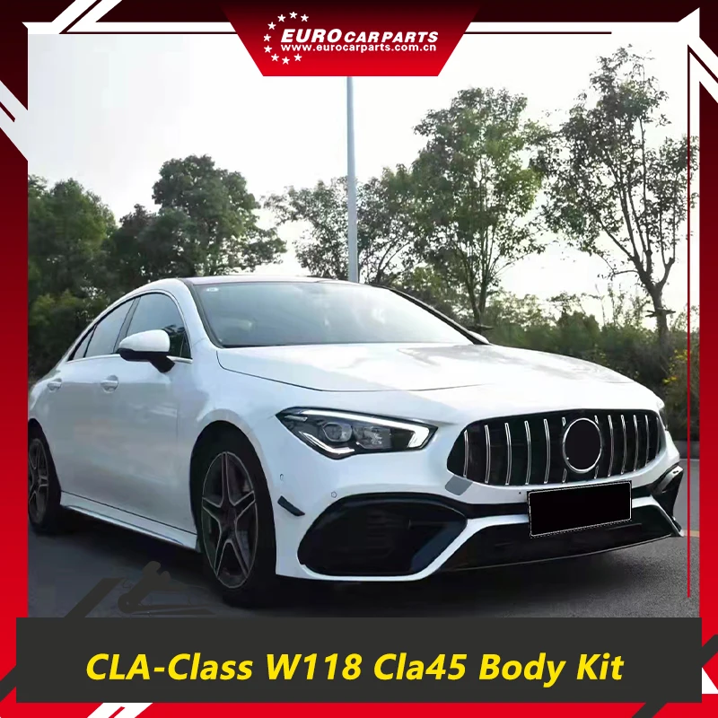 

Cla-Class W118 Cla45 2020 Year Body Kit Plastic Material W118 Sports Front Bumper Rear Diffuser Grille Car Body Parts
