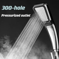 300-Hole Supercharged Shower Head Household Square Hand-Held Shower Showerhead Bathroom  Accessories 1