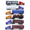 Alloy Car Carrier Truck Model Boy Christmas Toys Assembled Model Building Kits Tool 1/65 Scale Diecast Simulation Car Toys 5