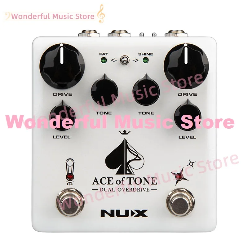 

Новый NUX ACE с цветным оформлением, двойной изображение в коробке. Аксессуары для гитары с двойной педалью и эффектом перегрузки