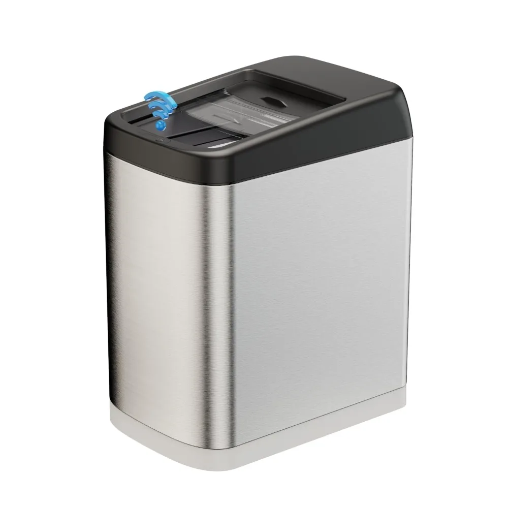 

50 Liter 13 Gallon Touchless Rectangular Automatic Motion Sensor Trash Can for Kitchen, Brushed Stainless Steel Finish