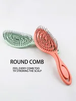 Peigne de Massage des cheveux, brosse à cheveux en Nylon, brosse à cheveux bouclée démêlante pour Salon de coiffure, outils 2