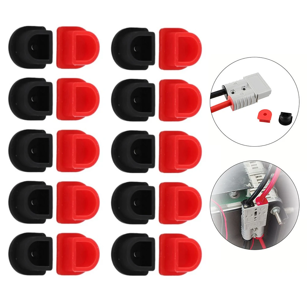 20Pcs 50A For Anderson Connector Cable Kits Plastic Connector Weatherproof Dustproof Cable Insert Cover Sealing Cap Accessories