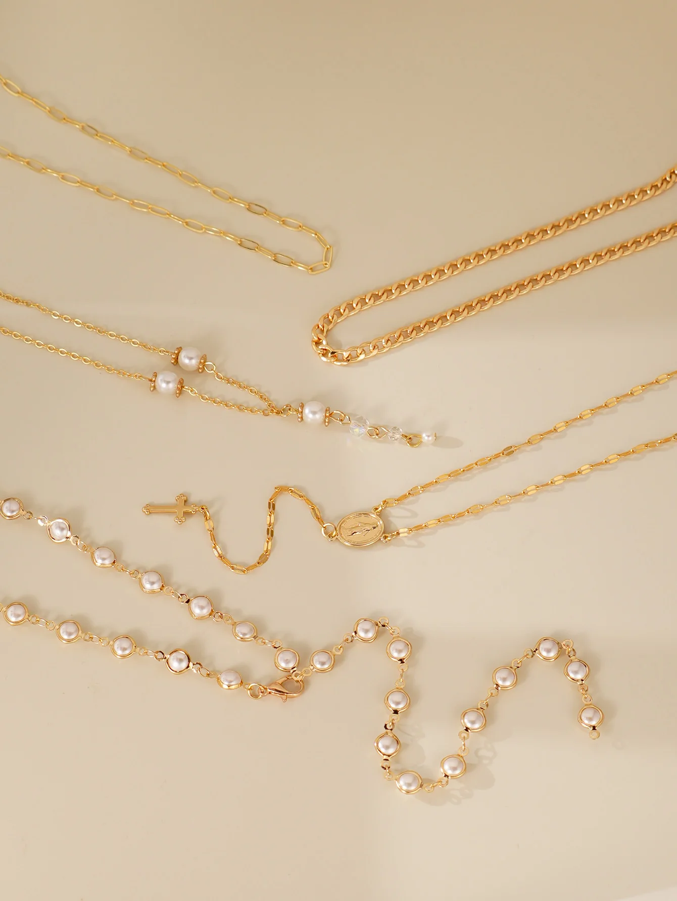 Retro Multi-Layer Imitation Pearl Necklace for Women
