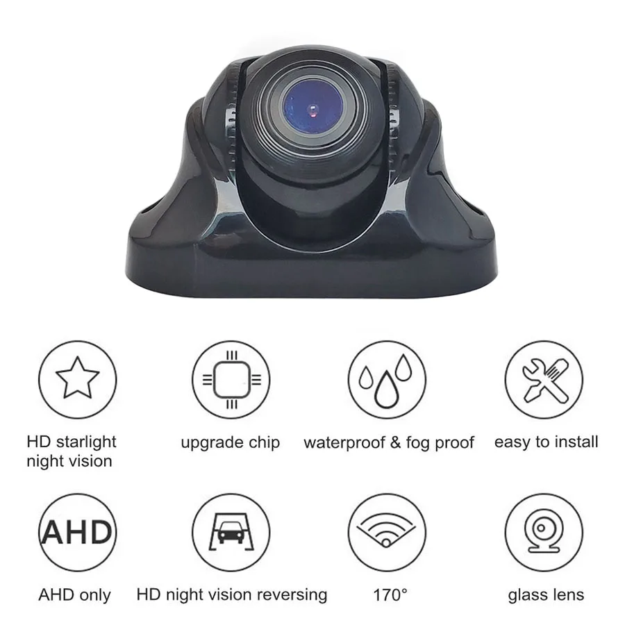 DIYSECUR 1920x1080 AHD HD 170 درجة سيارة شاحنة ضوء النجوم للرؤية الليلية كاميرا الرؤية الخلفية للسيارة لحافلة سيارة شاحنة رصد
