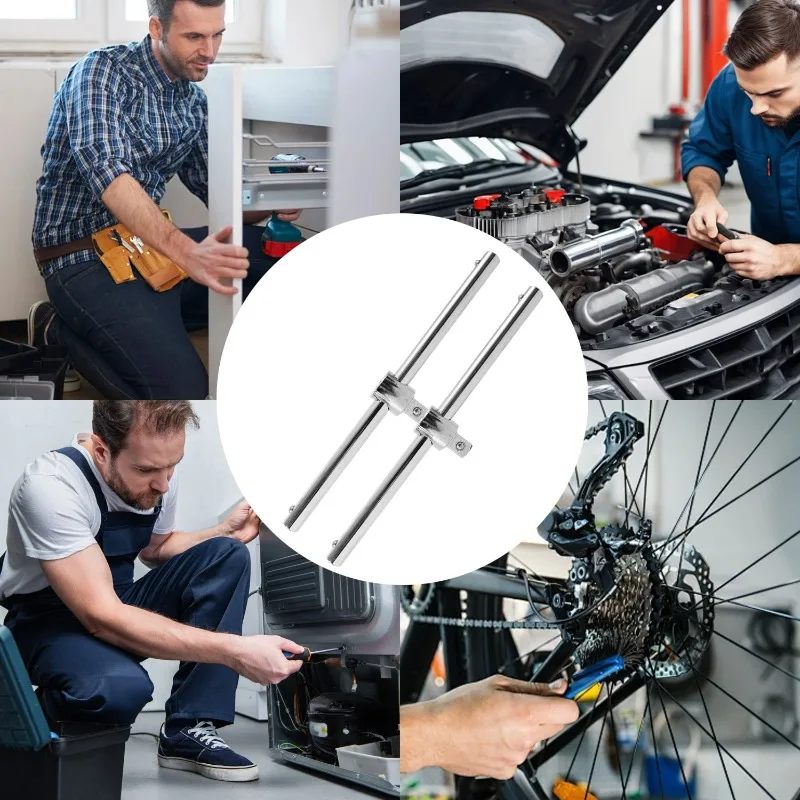 1/2" Drive Socket Wrench Extension Sliding T Bar Auto Repair Tools Chromium Vanadium Alloy Steel Ratchet Wrench Connecting Rod
