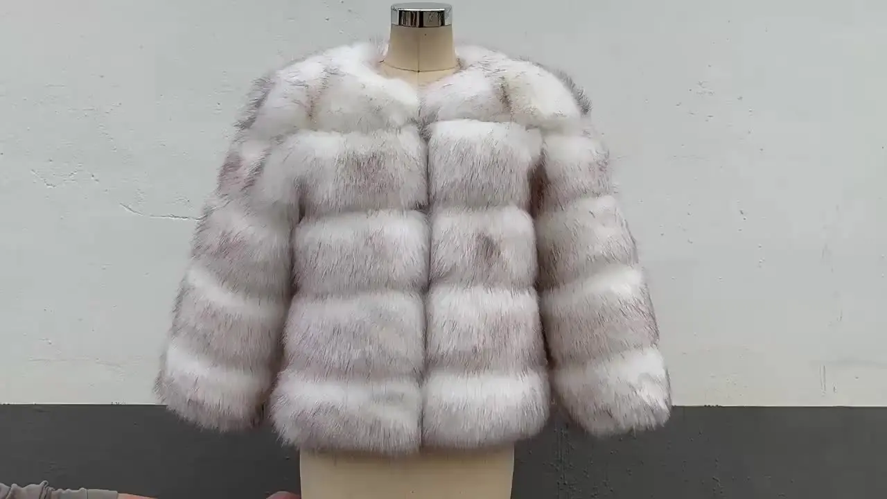 Женская шуба из искусственного меха FANPUGUIZHEN