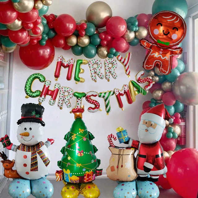 Décorations de Noël pour la maison, ballons debout joyeux Noël