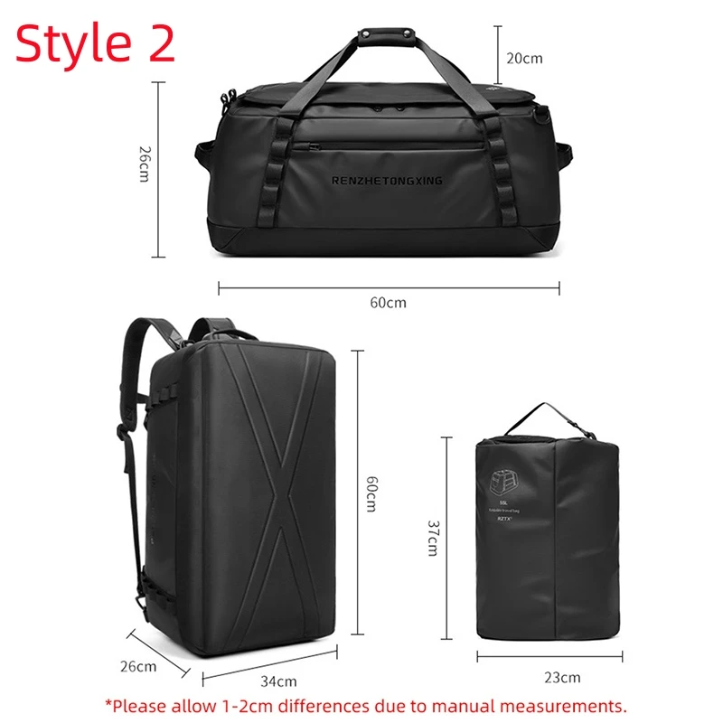Foldable Portable Travel Backpack Large Capacity Gym Bag Waterproof Luggage Handbag Duffle Bag Men Camping Shoulder Bags xa16wd 4