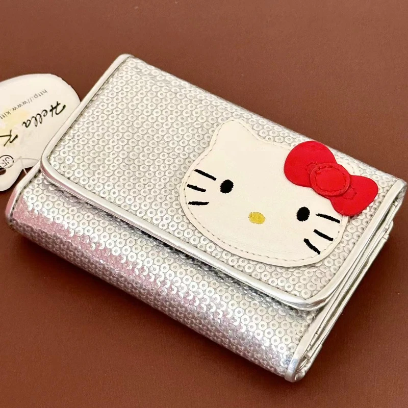 

Kawaii Japanese Original Hello Kitty Wallet Cartoon Wallet Folding Card Holder Short Pouch for Girls Women Accesorios Para Mujer