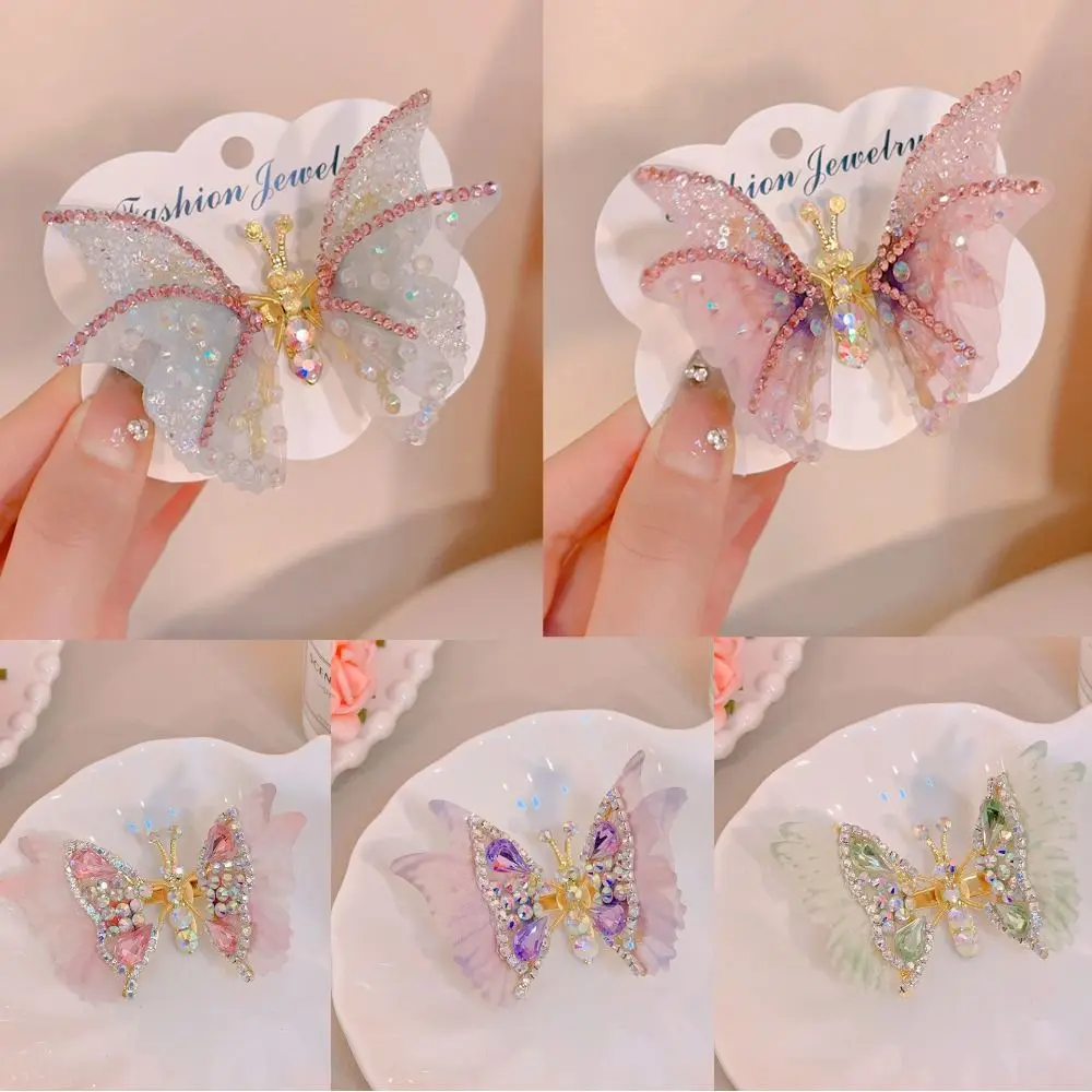 

Side Clip Butterfly Hairpins Princess Hairpin Moving Wings Bowknot Barrettes Hair Accessories Sweet Hair Ornament