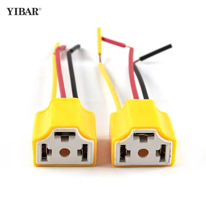 

1/5pcs H4 Ceramic Three-plug Headlight Socket Lamp H4 Socket Bulb Socket Flasher Socket