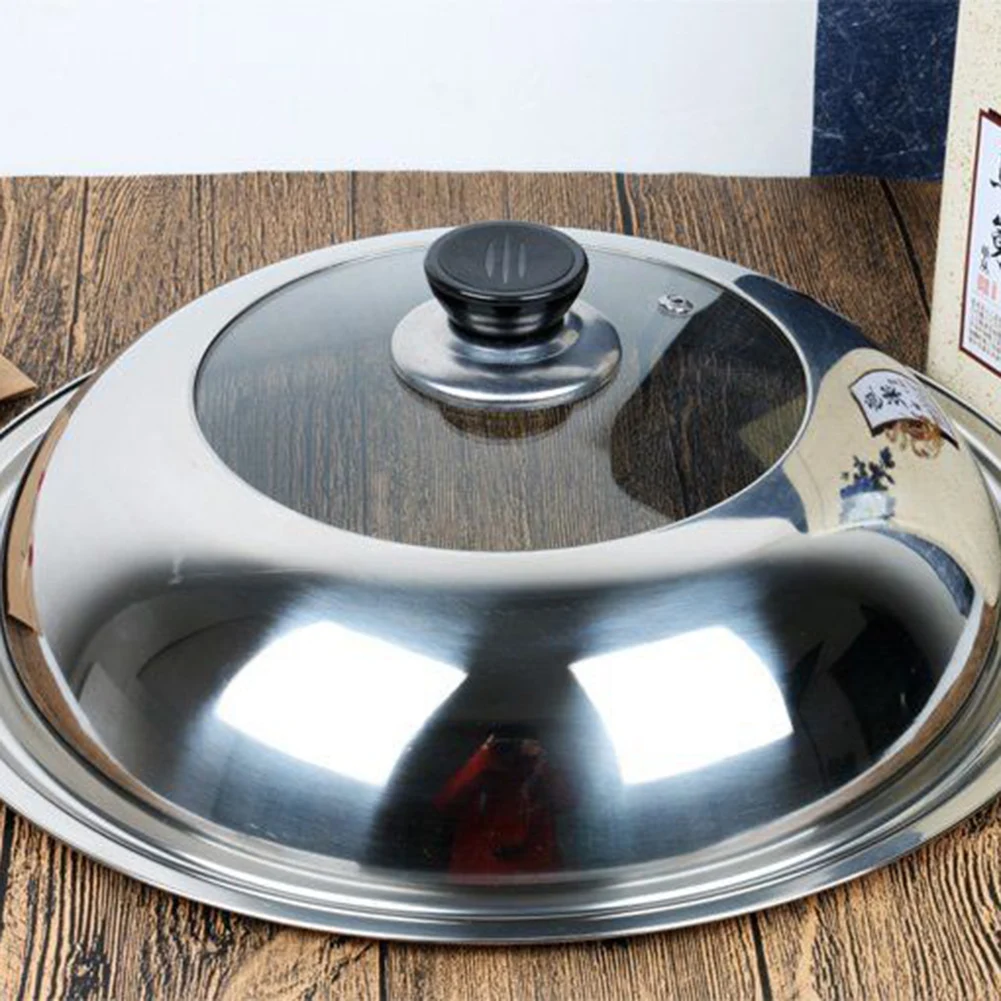 Wok Lid Pot Lid Combined Vegetable Cover 36CM 28CM 32CM Stainless Steel Kitchen Supplies Accessories