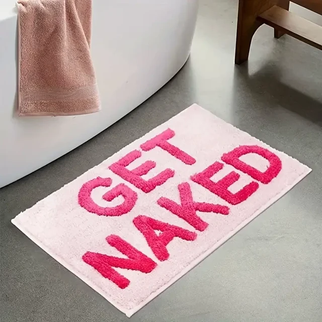 Pink Get Naked Tufted Rug Bathroom Rug Cute Bathtub Mat Entrance Doormat  Living Room Apartment Decor Soft Tufted Carpet - AliExpress