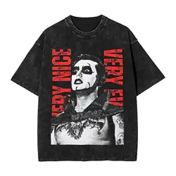 Men's Washed Retro Wrestler Graphic Tee - Hipster Summer Casual Plus Size 2XL - S (1)