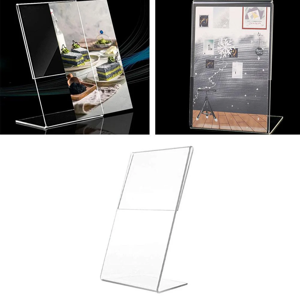 

2 Size Transparent Acrylic Display Stand Desk Display Card Stand Office Business Shelf Clear Cards Stand Desktop Holder